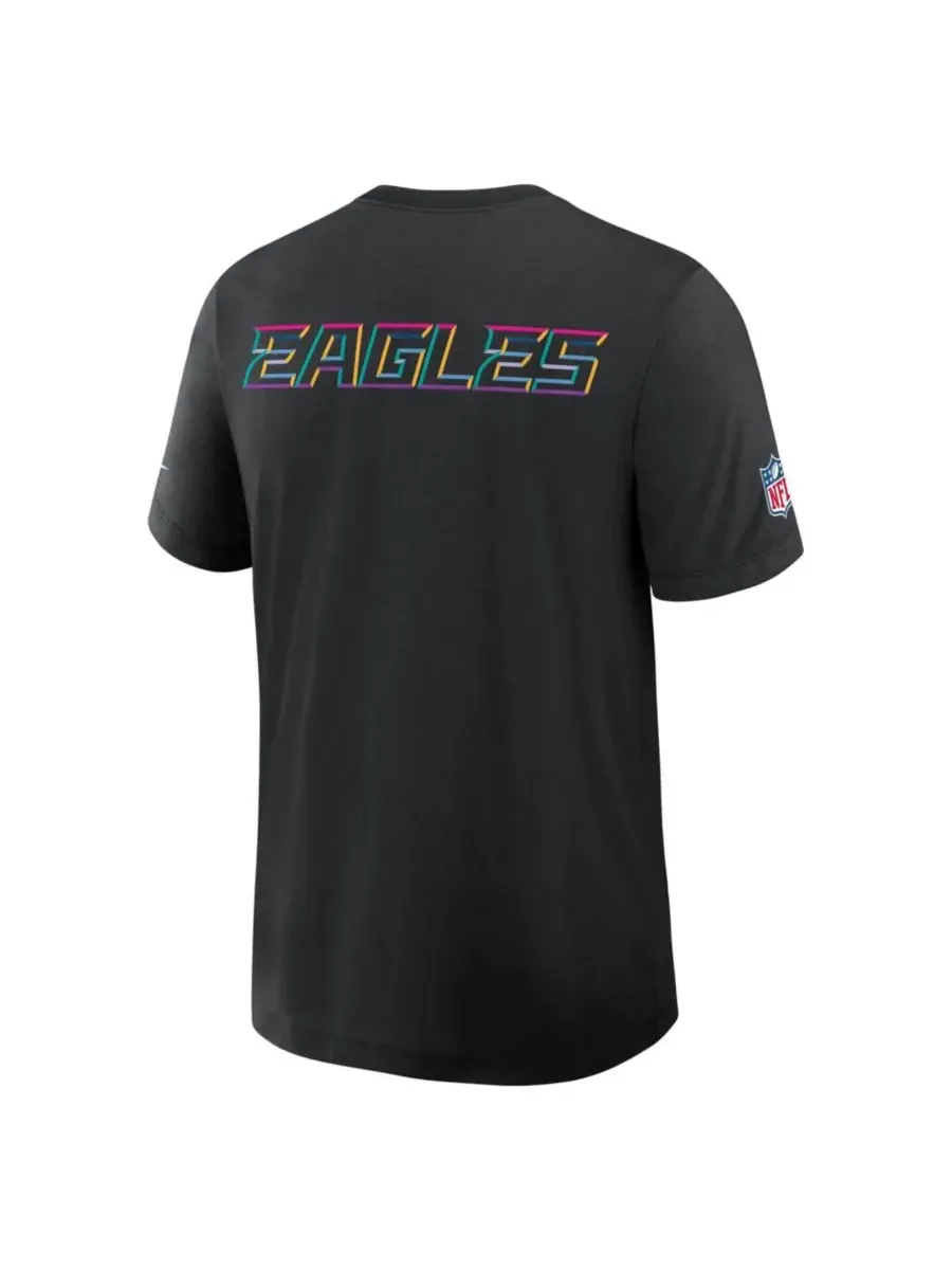Nike Мужская черная футболка Philadelphia Eagles Tall 2025 NFL Crucial Catch Tri-Blend Dri-FIT — изображение 3 из 3, черный