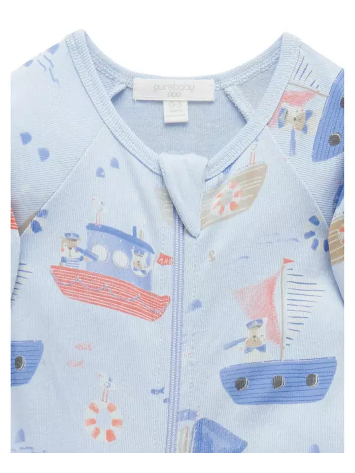 Комбинезон на молнии для мальчиков Baby Boys Purebaby — изображение 4 из 5