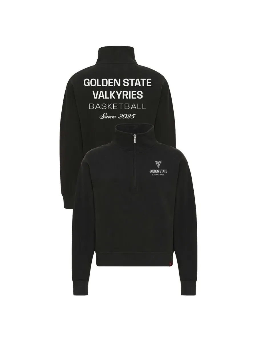 Женский пуловер с четверть-застежкой Anthracite Golden State Valkyries Athletic Club Collection