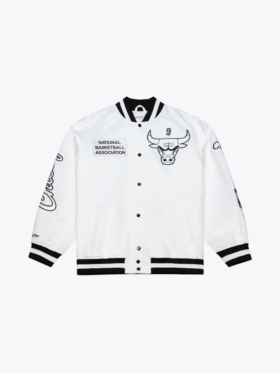 Куртка из сатина с принтом Hardwood Classics Chicago Bulls Arctic Lightweight Full-Snap Satin