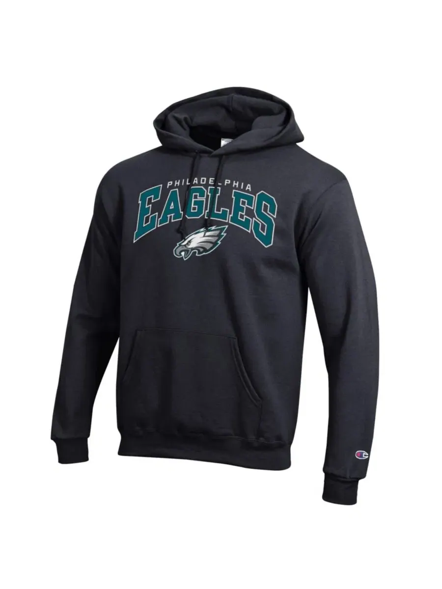 Худи с длинным рукавом Champion Philadelphia Eagles Power Blend Arch over Logo — изображение 2 из 3, черный