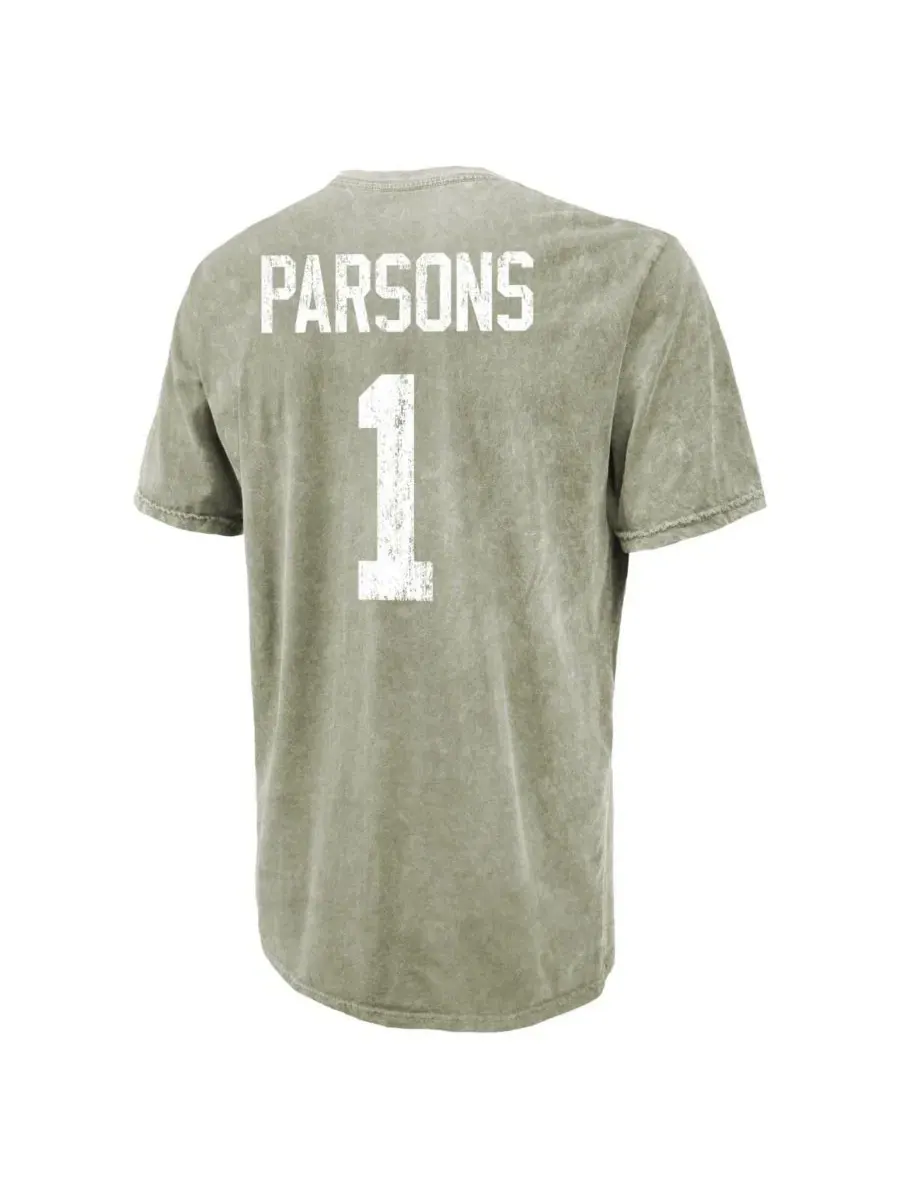 Футболка с принтом Micah Parsons Moss Green Bay Packers Majestic Threads — изображение 3 из 3, зеленый
