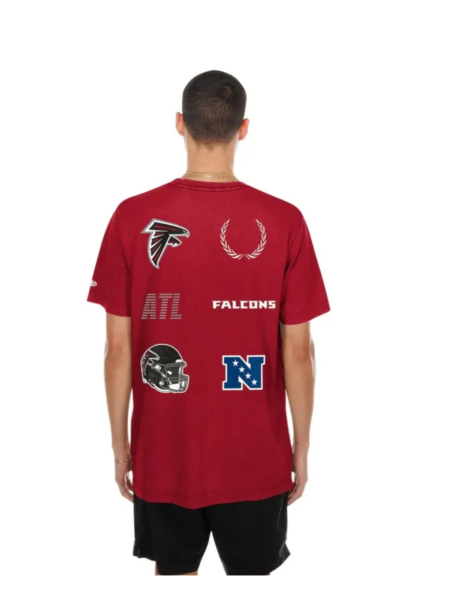 Футболка с принтом Match New Era, Atlanta Falcons — изображение 2 из 4, красный