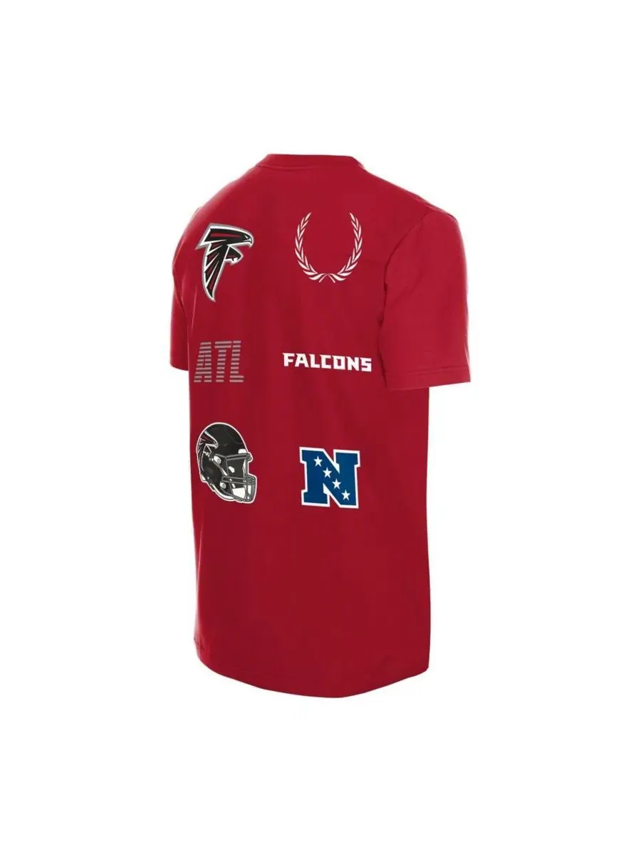Футболка с принтом Match New Era, Atlanta Falcons — изображение 4 из 4, красный