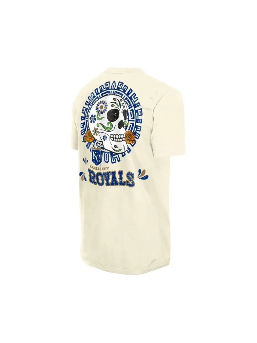 Футболка с принтом Dia de los Muertos Kansas City Royals New Era — изображение 4 из 4, прозрачный