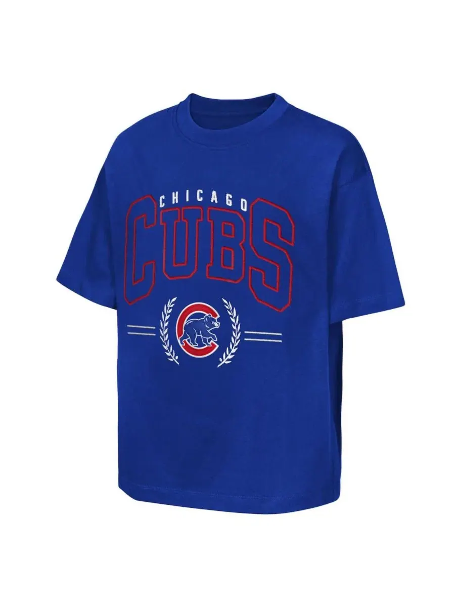 Футболка с вышивкой Chicago Cubs Outerstuff — изображение 2 из 3, королевский