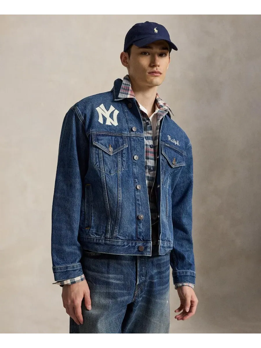 Джинсовая куртка-трактор с вышивкой New York Yankees Polo Ralph Lauren, Elliots — изображение 2 из 5
