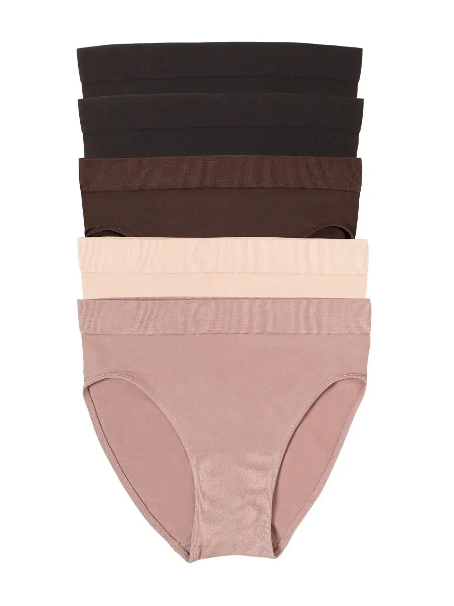 Комплект из 5 трусов-слипов бесшовных Body Smooth Seamless Brief Paramour, All About Toffee