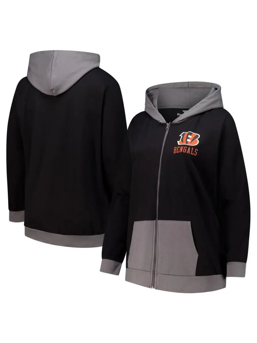 Fanatics Женская черная толстовка на молнии Cincinnati Bengals Hit It