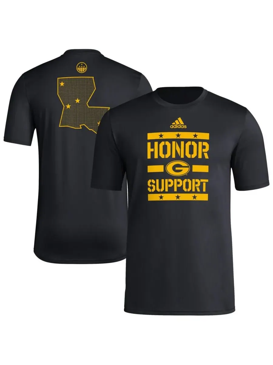 Adidas Мужская черная футболка Grambling Tigers Honor Support для поддержки перед игрой
