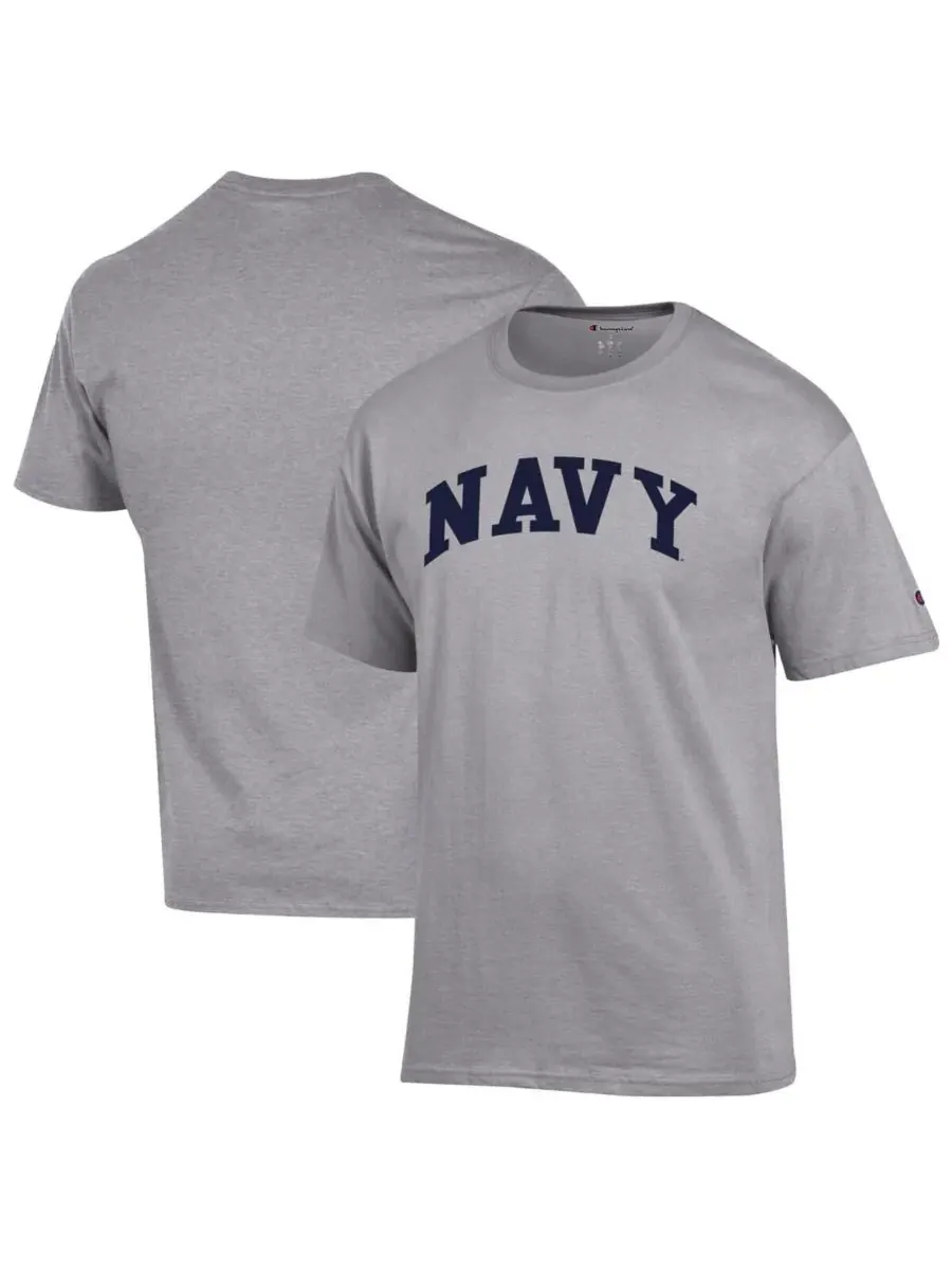 Champion Мужская футболка Midshipmen Basic Arch серо-синего цвета
