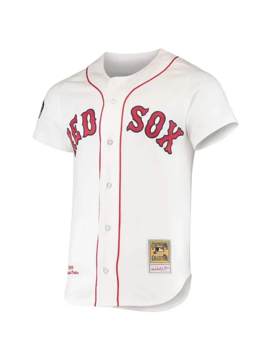Mitchell & Ness Мужская белая домашняя футболка Дэвида Ортиса, Boston Red Sox, коллекция — изображение 2 из 3, белый