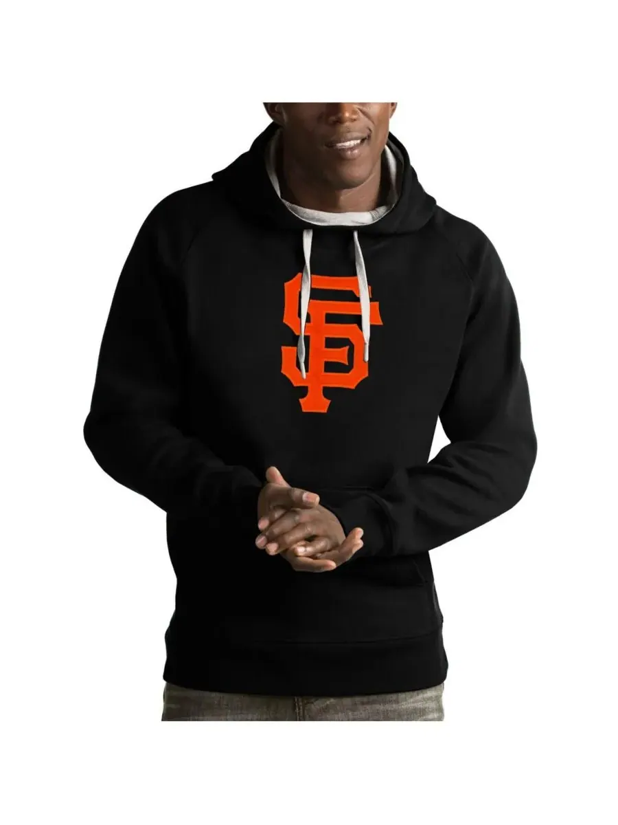 Antigua Мужская черная толстовка с капюшоном San Francisco Giants Victory