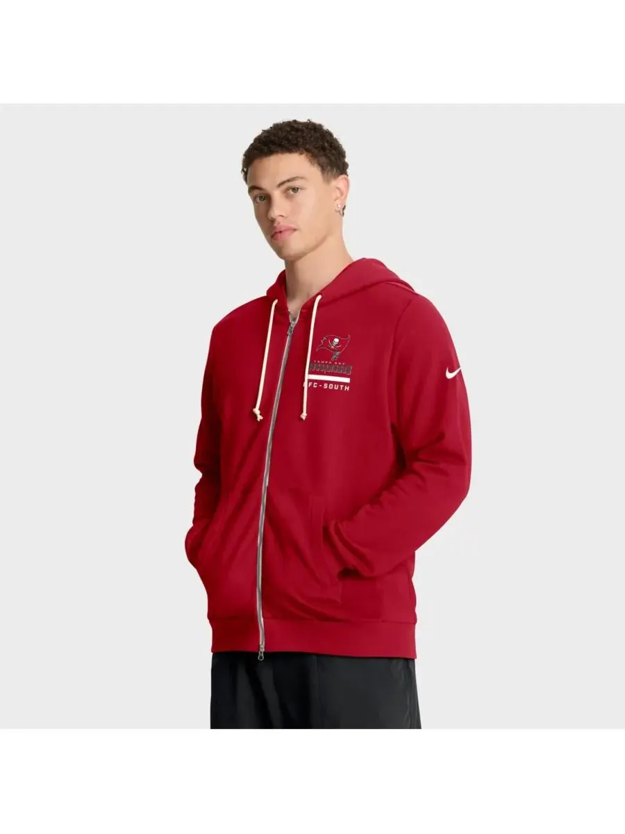 Nike Мужская красная толстовка на молнии Tampa Bay Buccaneers Sideline Standard Issue Utility