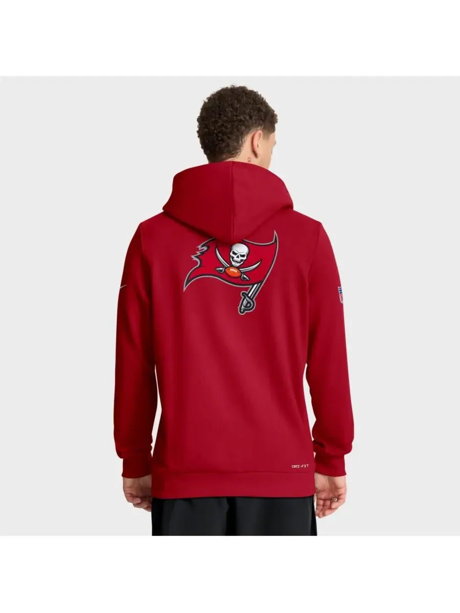 Nike Мужская красная толстовка на молнии Tampa Bay Buccaneers Sideline Standard Issue Utility — изображение 2 из 5, красный