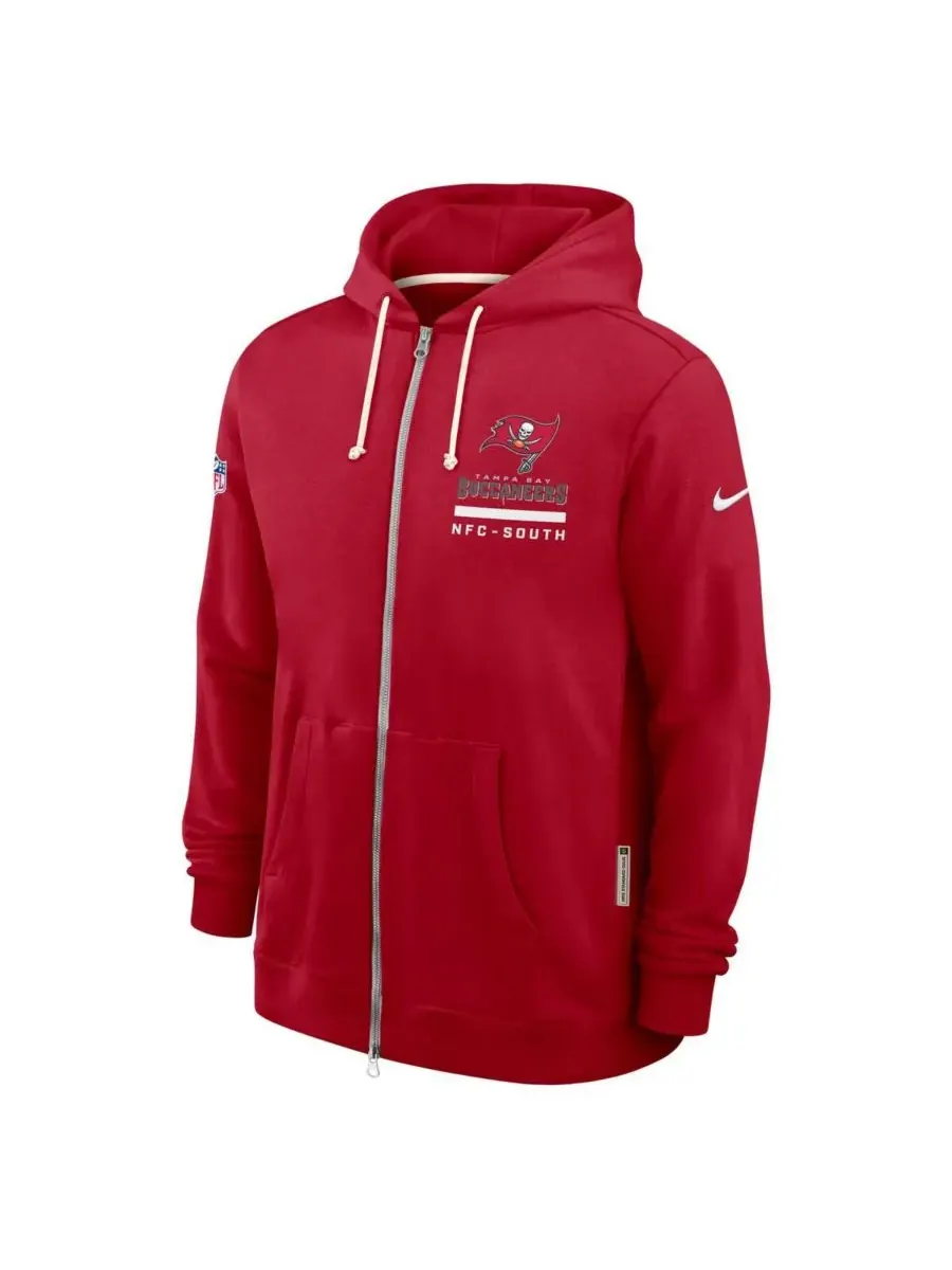 Nike Мужская красная толстовка на молнии Tampa Bay Buccaneers Sideline Standard Issue Utility — изображение 4 из 5, красный