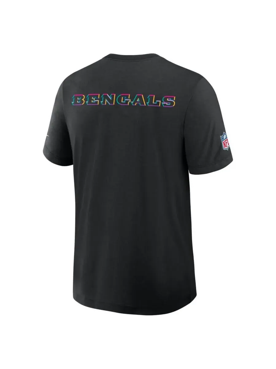 Nike Мужская черная футболка Cincinnati Bengals 2025 NFL Crucial Catch Tri-Blend Dri-FIT — изображение 3 из 3, черный