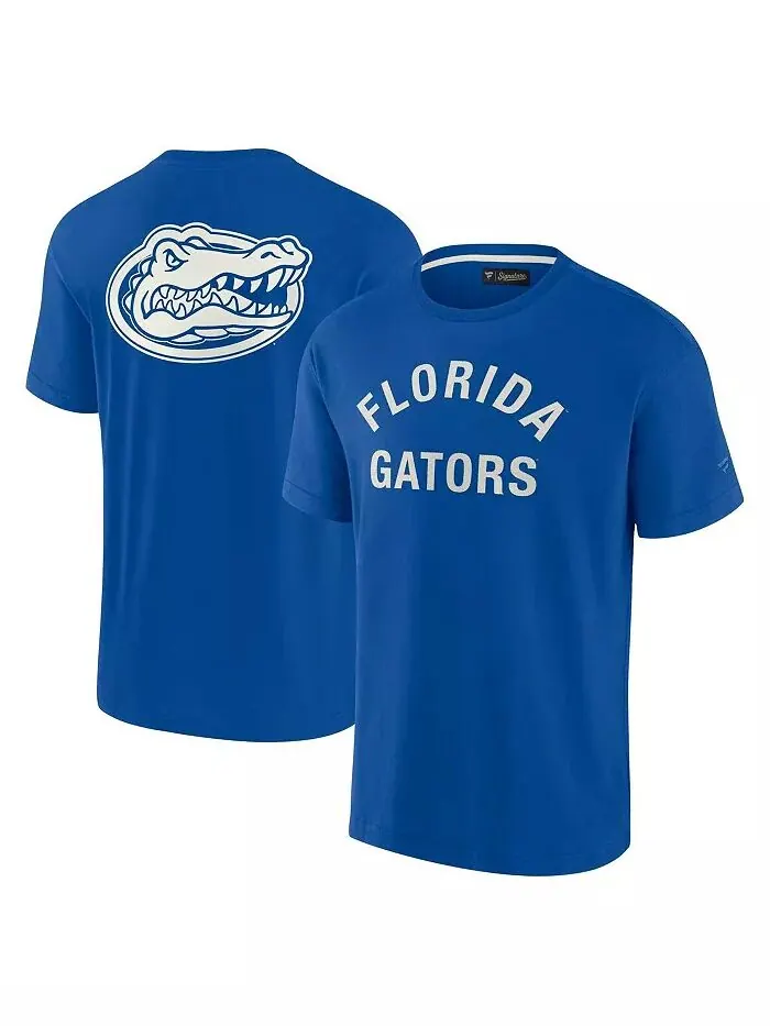 Мужская и женская футболка Royal Florida Gators Super Soft с коротким рукавом Fanatics Signature — изображение 1 из 3