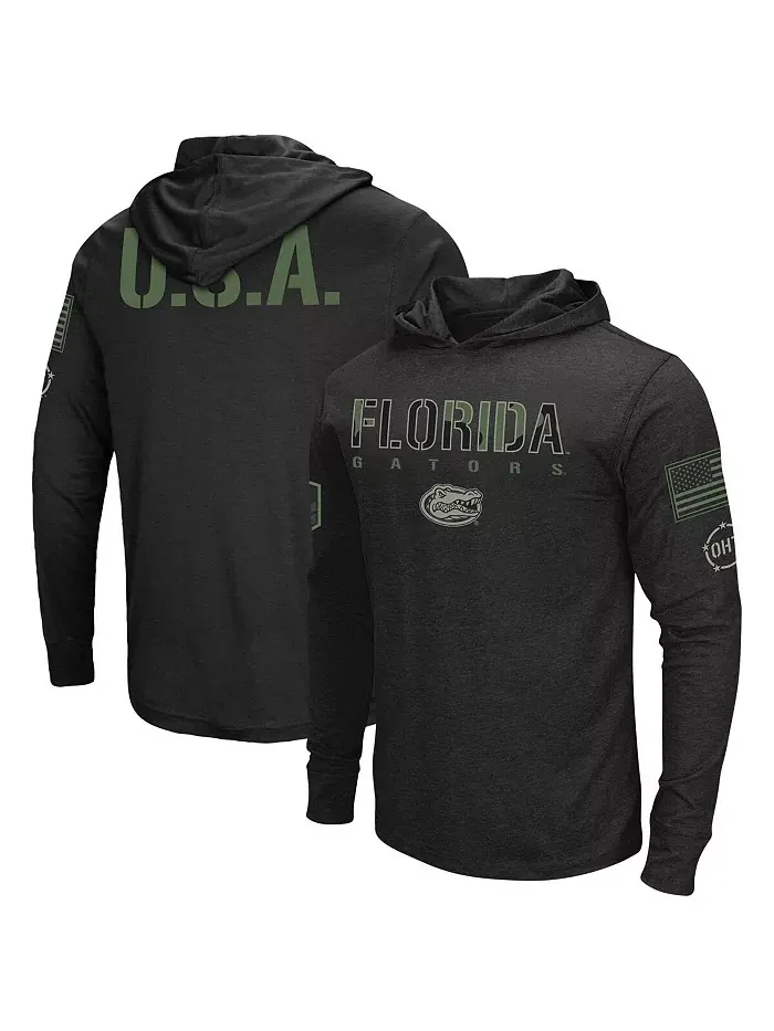 Мужская черная толстовка с капюшоном и длинными рукавами Florida Gators OHT Military-Inspired — изображение 1 из 2