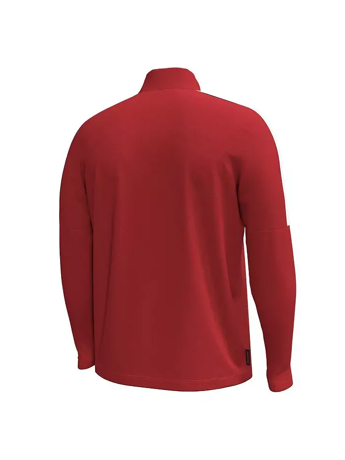 Мужская красная куртка с четверть-молнией Wisconsin Badgers Playoff Performance Under Armour — изображение 2 из 2