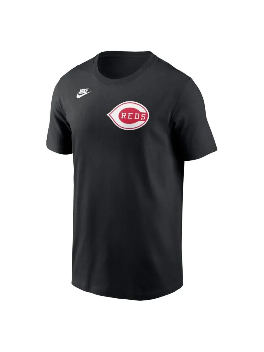 Nike Мужская черная футболка с логотипом Cincinnati Reds Cooperstown — изображение 2 из 3, черный