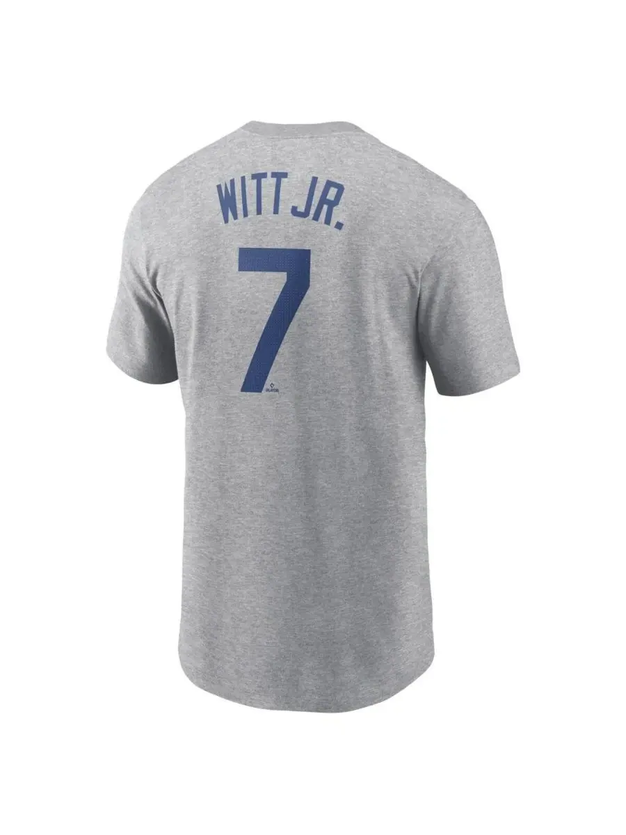 Nike Мужская серая футболка Bobby Witt Jr. Kansas City Royals Fuse с фьюзом и номером игрока — изображение 2 из 3, серый