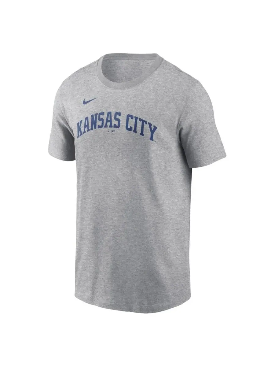 Nike Мужская серая футболка Bobby Witt Jr. Kansas City Royals Fuse с фьюзом и номером игрока — изображение 3 из 3, серый