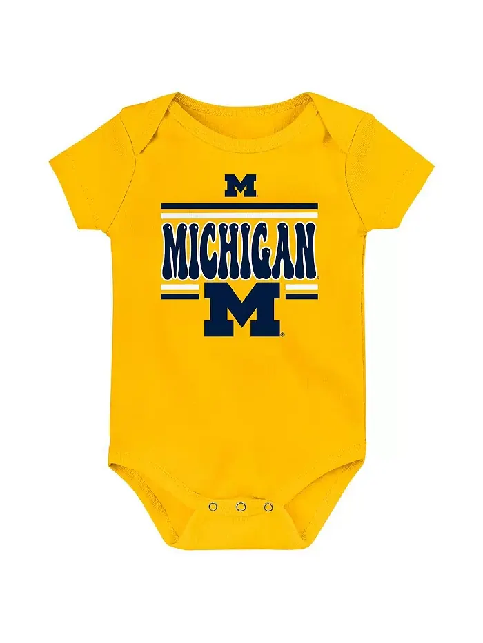 Боди для мальчиков и девочек Michigan Wolverines Sunday Comics, комплект из 3 штук Outerstuff — изображение 2 из 4