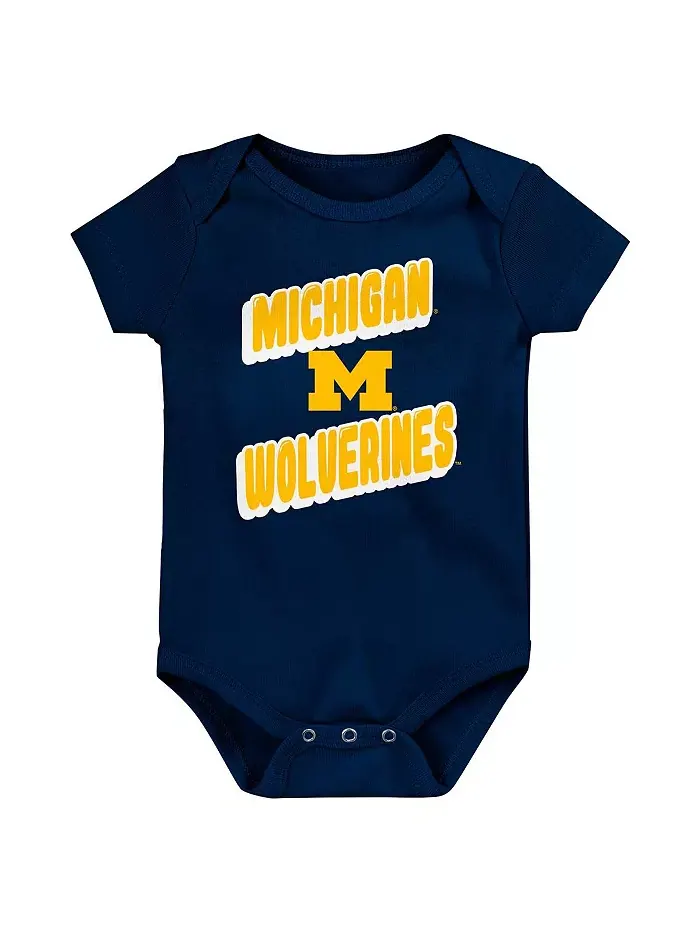 Боди для мальчиков и девочек Michigan Wolverines Sunday Comics, комплект из 3 штук Outerstuff — изображение 4 из 4