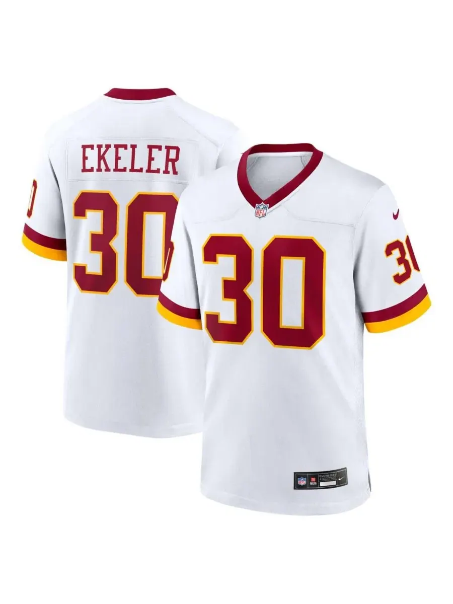 Футболка Austin Ekeler White Washington Commanders Game Super Bowl Era Nike