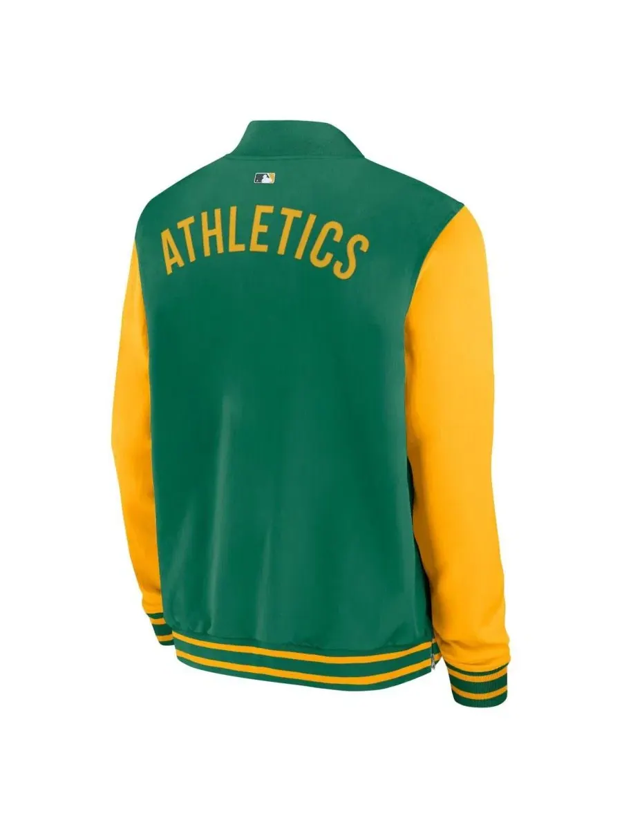 Мужская бомбер-куртка Nike Dugout Relaxed Full-Zip Bomber Jacket — изображение 3 из 3, зеленый