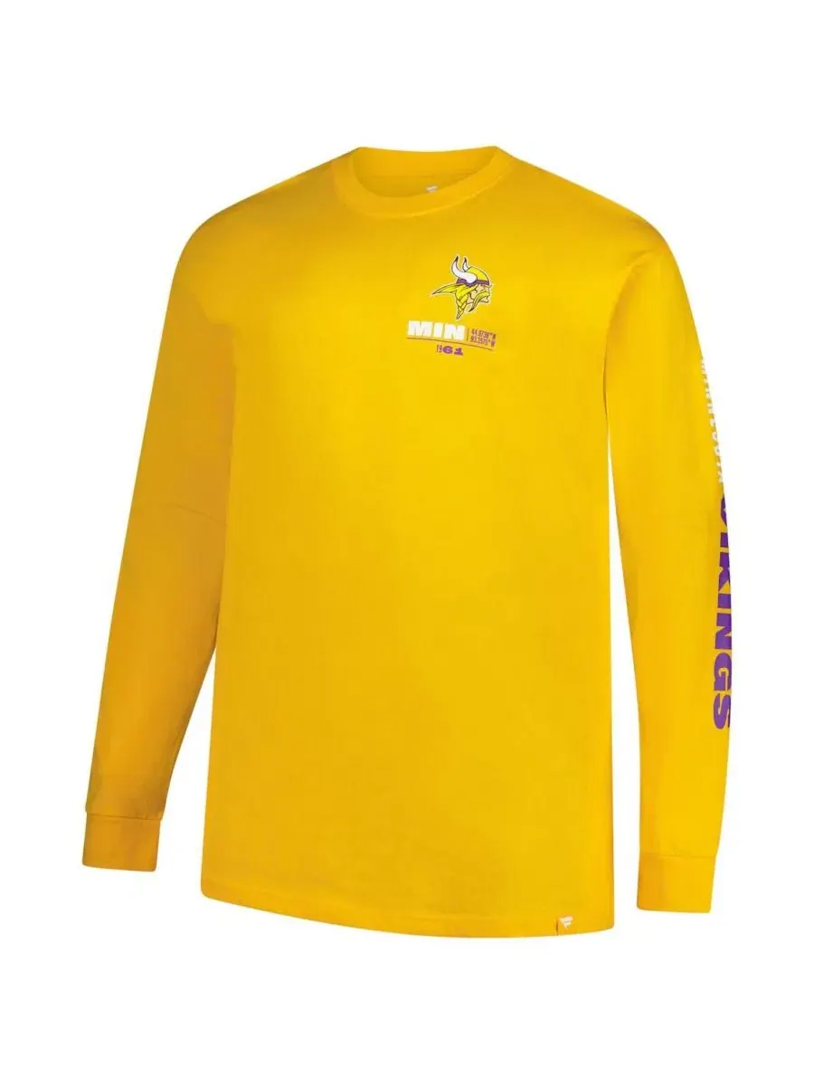 Футболка с длинным рукавом Clock Management Legacy Minnesota Vikings Fanatics — изображение 3 из 3, золото