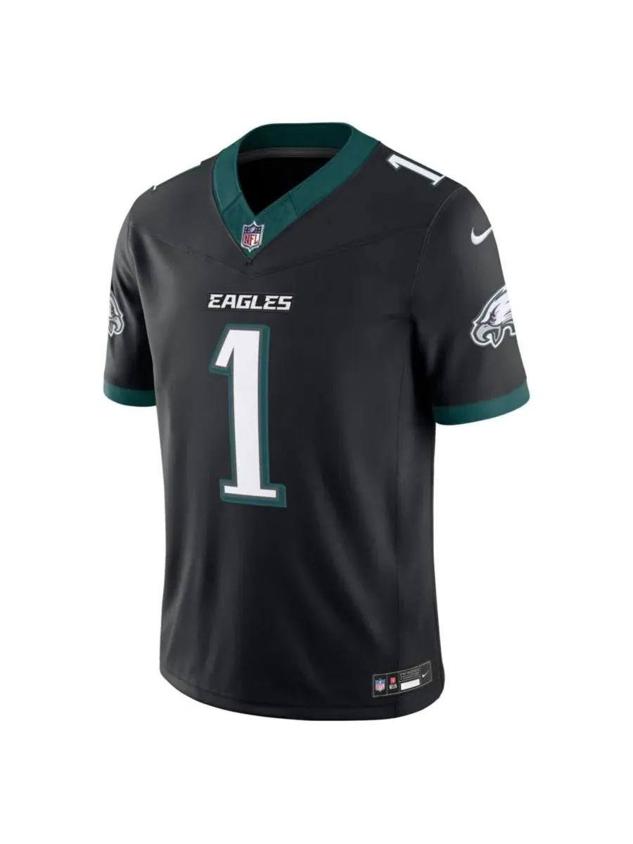Футболка Nike Philadelphia Eagles Jalen Hurts Vapor F.U.S.E. Stitched Limited — изображение 2 из 2, черный