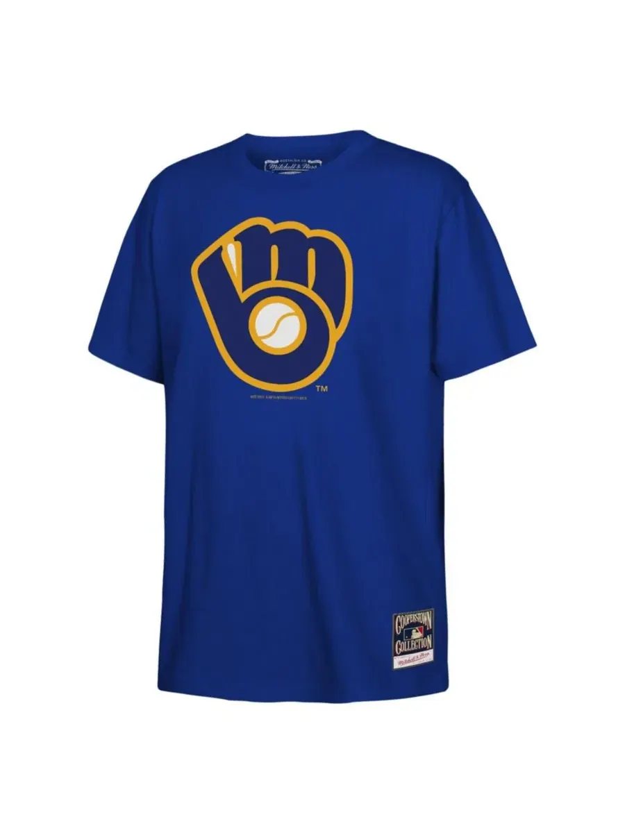 Футболка с ретро-принтом Milwaukee Brewers Mitchell & Ness