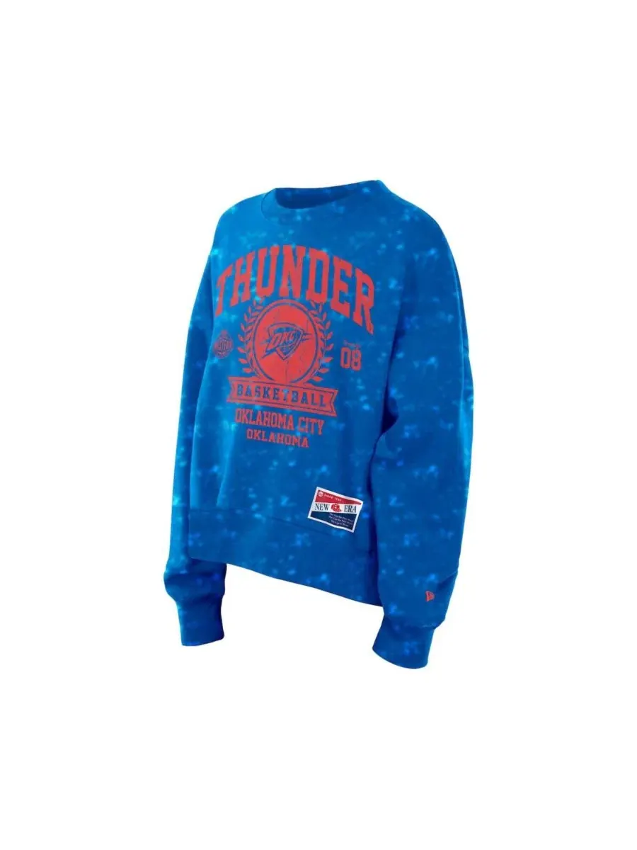 Свитшот с капюшоном Throwback Collection Mineral Wash New Era — изображение 3 из 4, синий