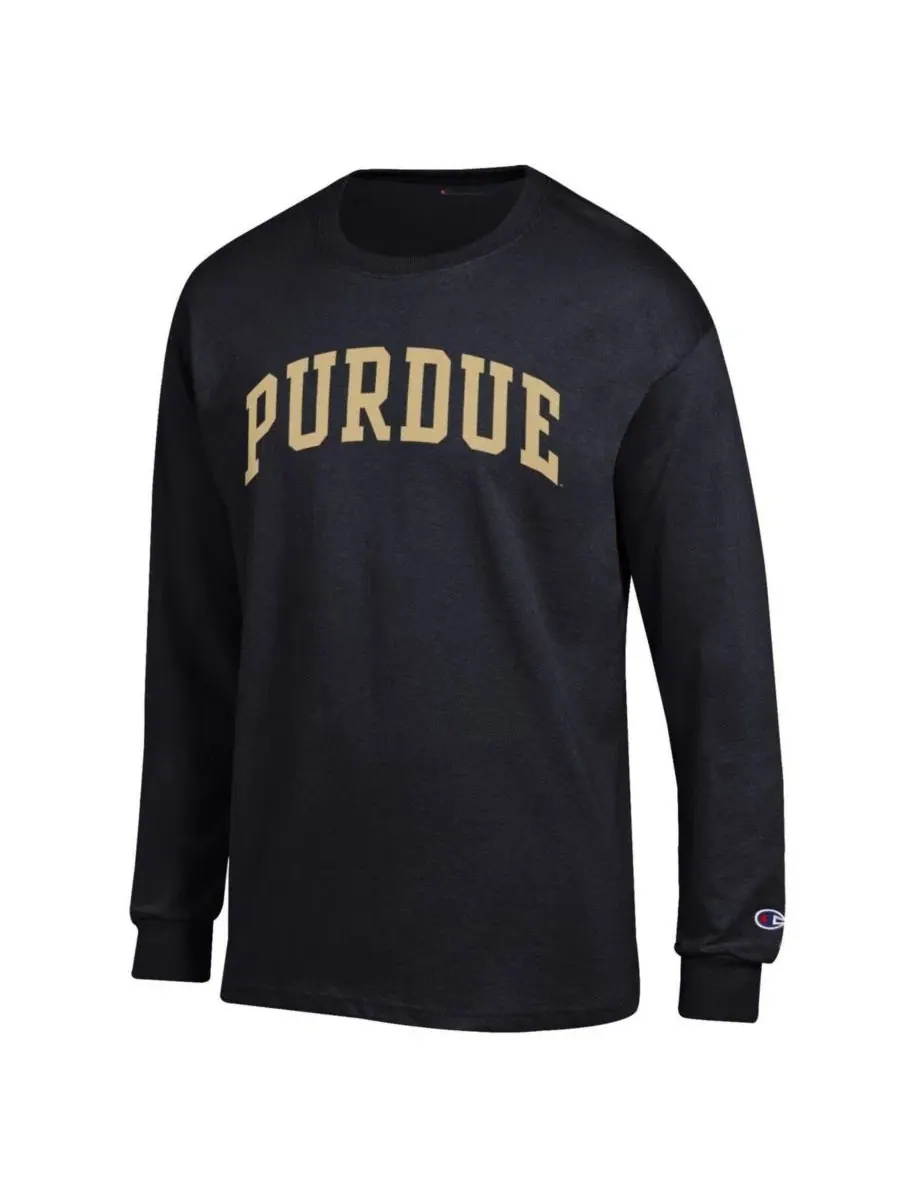Футболка с длинным рукавом с принтом Purdue Boilermakers Champion — изображение 2 из 3, черный