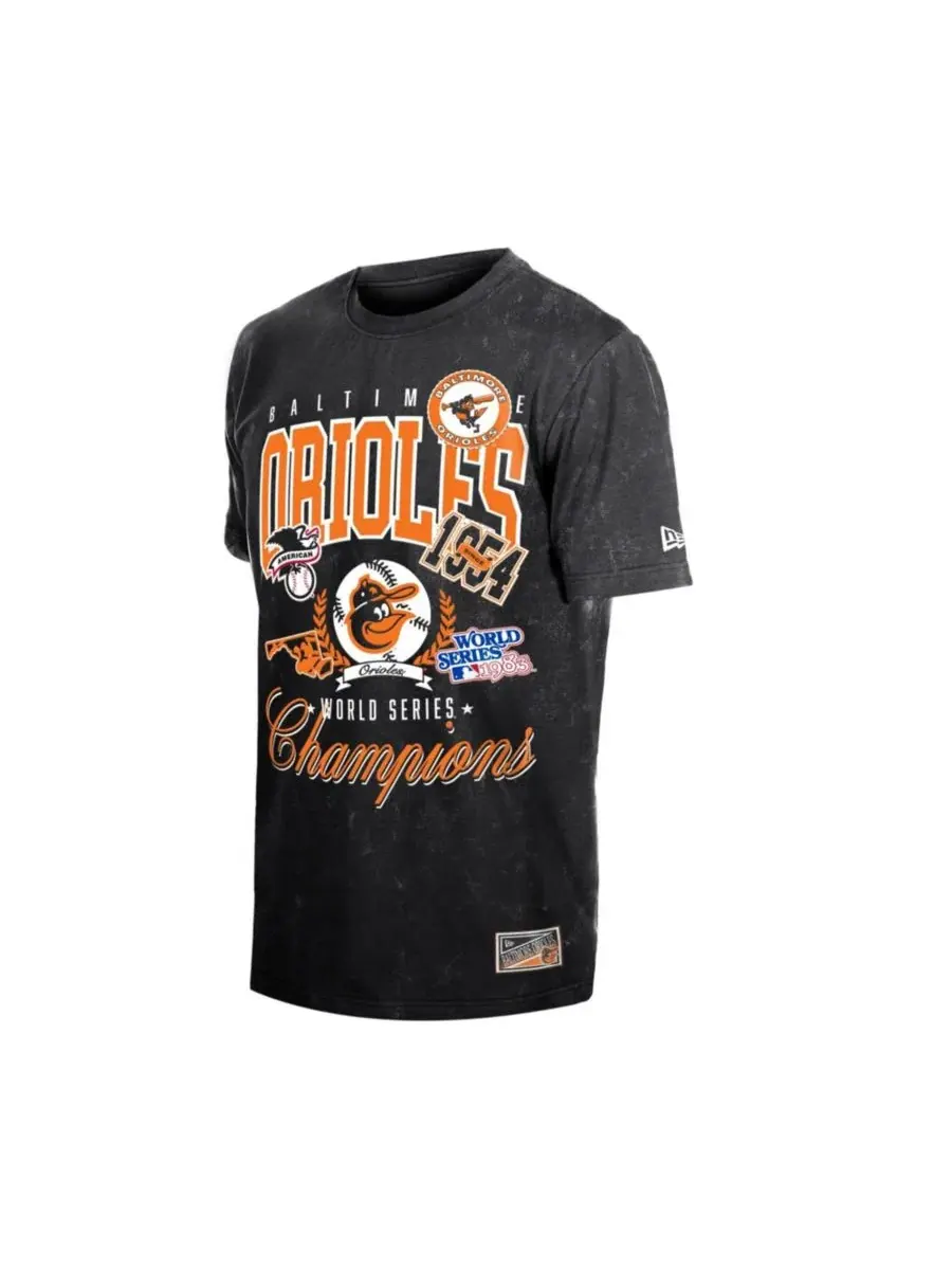 Футболка из хлопка с принтом Baltimore Orioles New Era — изображение 3 из 4, черный