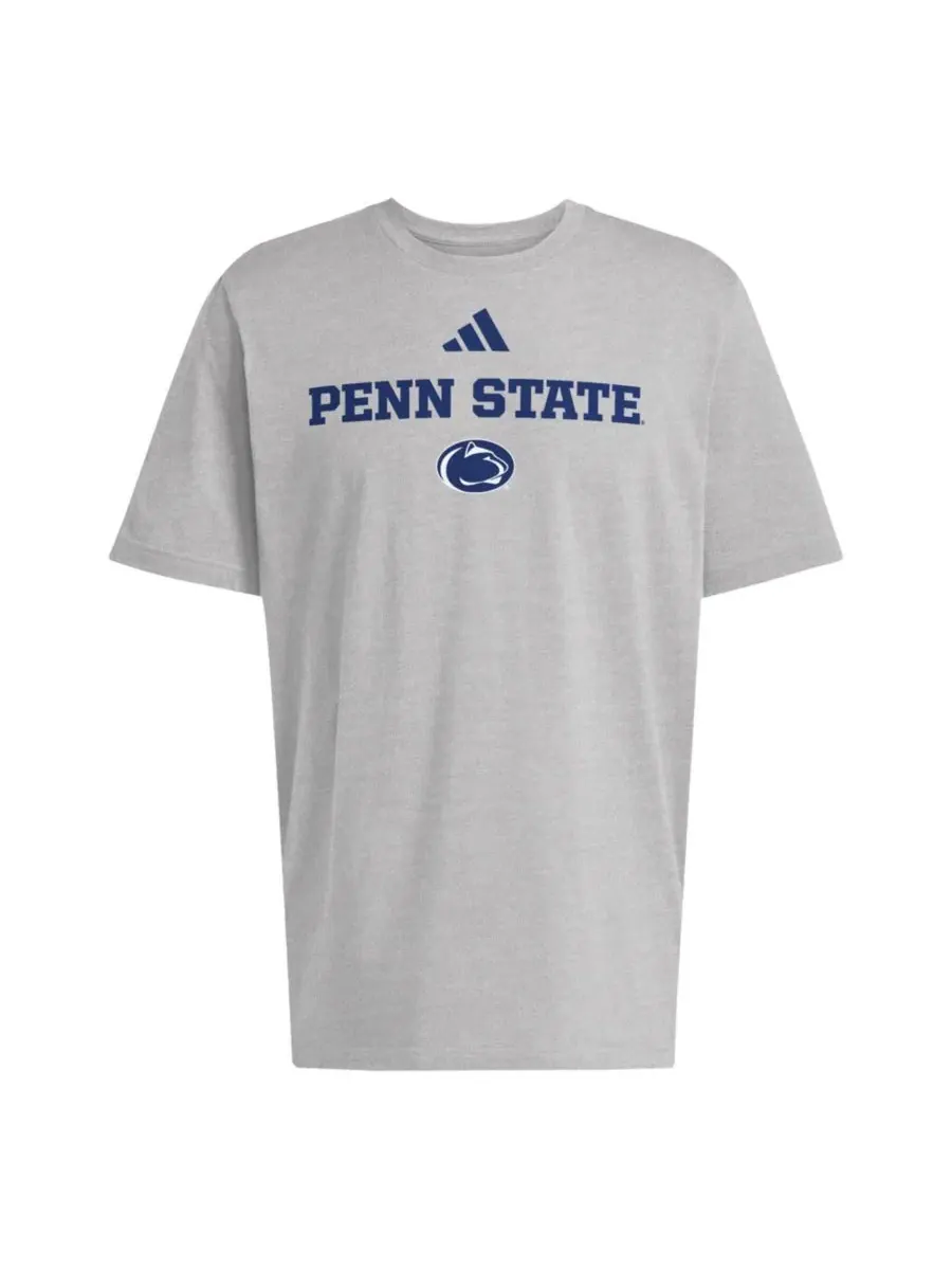 Футболка с коротким рукавом Penn State Nittany Lions Wordmark Cotton adidas — изображение 3 из 3, серый
