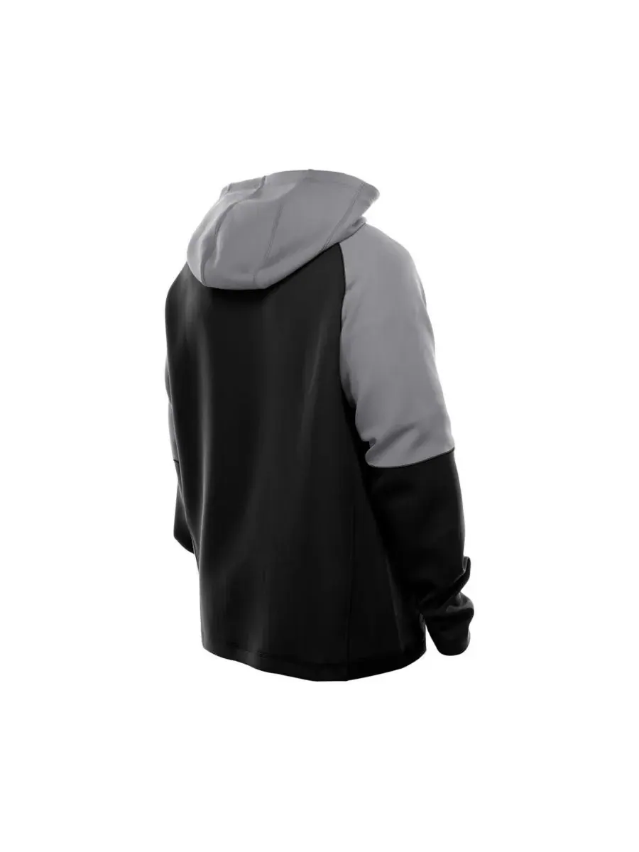 New Era Мужская черная толстовка с капюшоном Las Vegas Raiders Combine Authentic Color Block Raglan — изображение 2 из 3