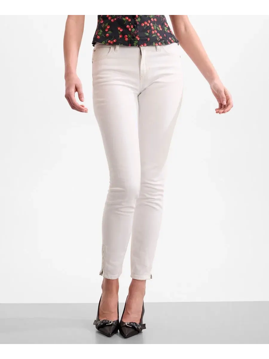 Джинсы skinny скинни с молнией у щиколотки Marilyn Anniversary GUESS, Blonde Wash