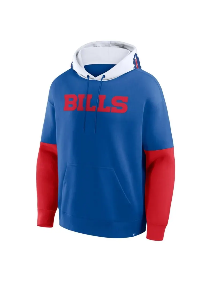 Мужская толстовка с капюшоном в виде шлема команды Royal Buffalo Bills Fanatics — изображение 5 из 5, королевский