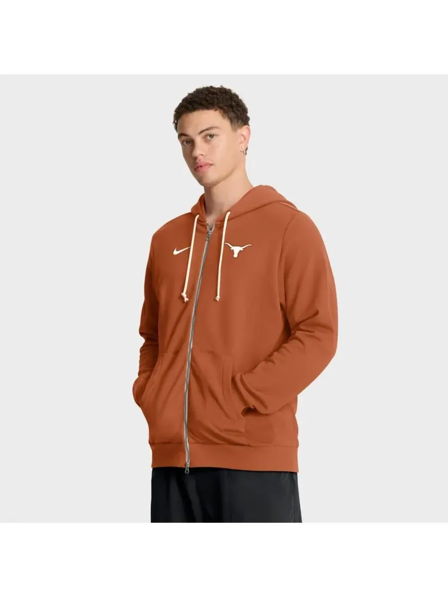 Nike Мужская толстовка на молнии Dri-FIT стандартного выпуска цвета «выгоревший оранжевый» с