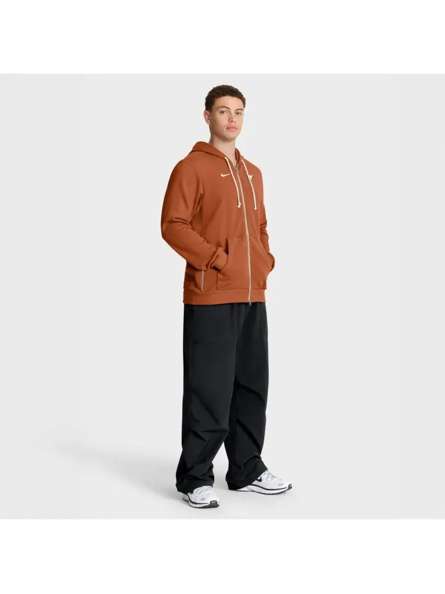 Nike Мужская толстовка на молнии Dri-FIT стандартного выпуска цвета «выгоревший оранжевый» с — изображение 2 из 5