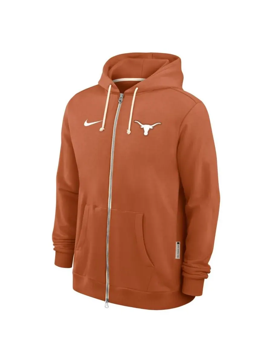 Nike Мужская толстовка на молнии Dri-FIT стандартного выпуска цвета «выгоревший оранжевый» с — изображение 4 из 5
