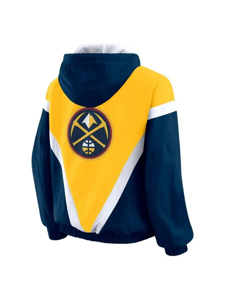 WEAR by Erin Andrews Женская ветровка-худи на молнии с цветными блоками в стиле Denver Nuggets — изображение 3 из 3