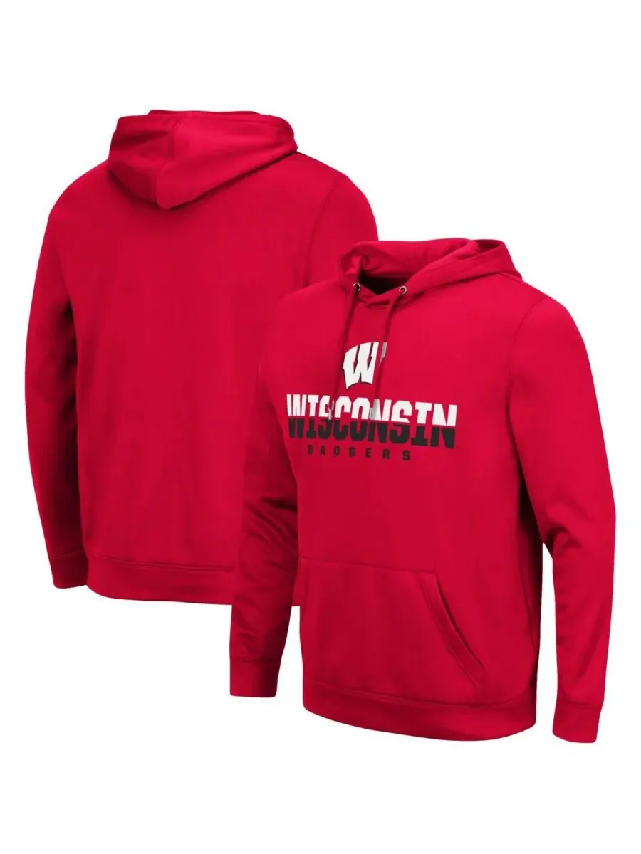 Мужская толстовка с капюшоном в виде фонаря с символикой команды Wisconsin Badgers Colosseum