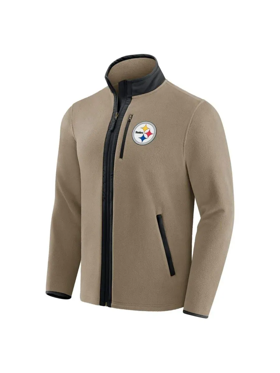Куртка-пиджак из плотного флиса Darius Rucker Collection by x NFL Men's Tan Pittsburgh Steelers на — изображение 3 из 3