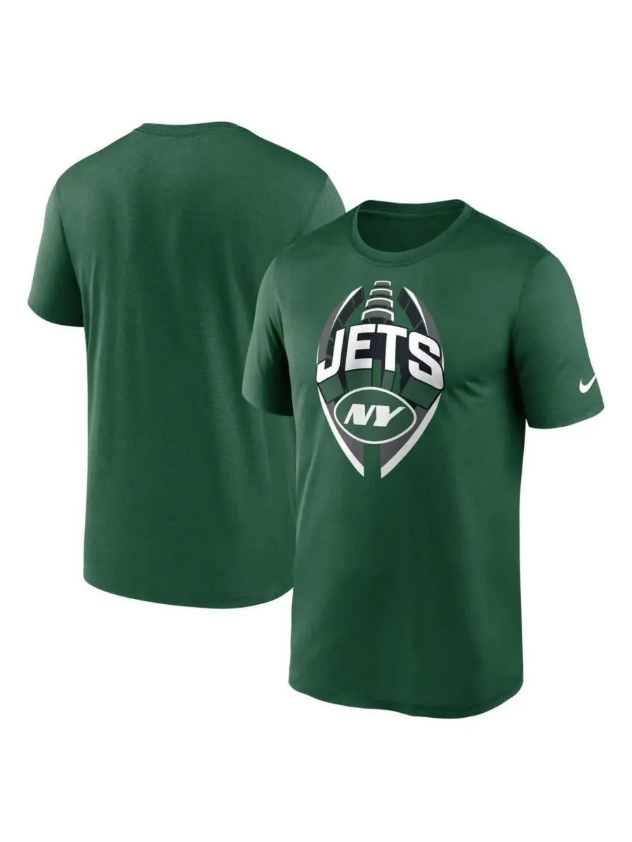 Nike Мужская зеленая футболка New York Jets Legend Icon Performance