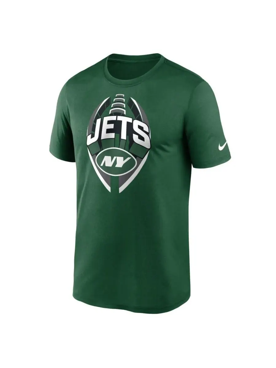 Nike Мужская зеленая футболка New York Jets Legend Icon Performance — изображение 3 из 3, зеленый