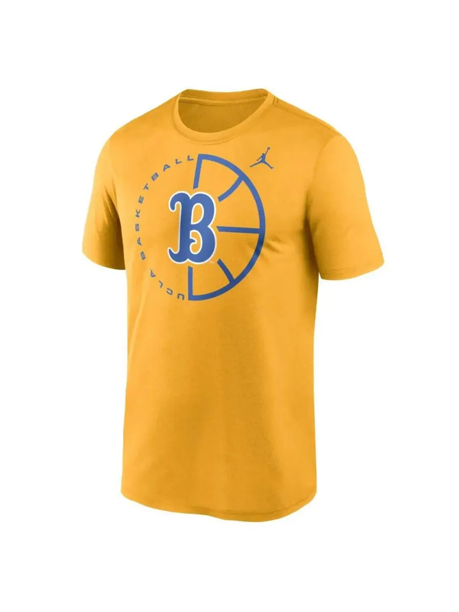 Мужская золотая футболка с изображением легенды баскетбола команды UCLA Bruins Jordan — изображение 3 из 3, золото